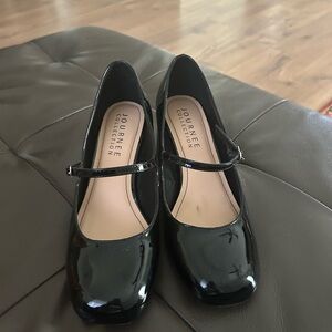 Journee Collection Black Patent Mary Jane Heels